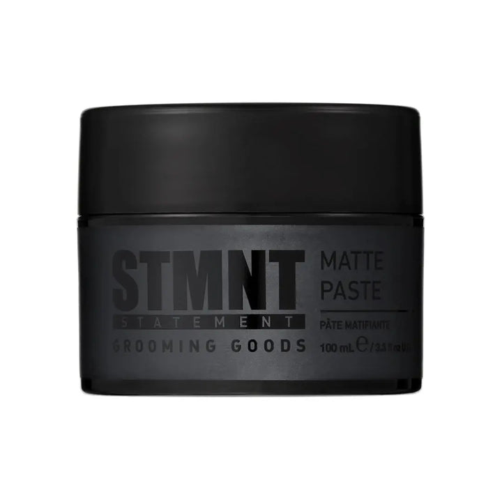 STMNT Matte Paste strong hold professional barber styling product for finishing textured looks