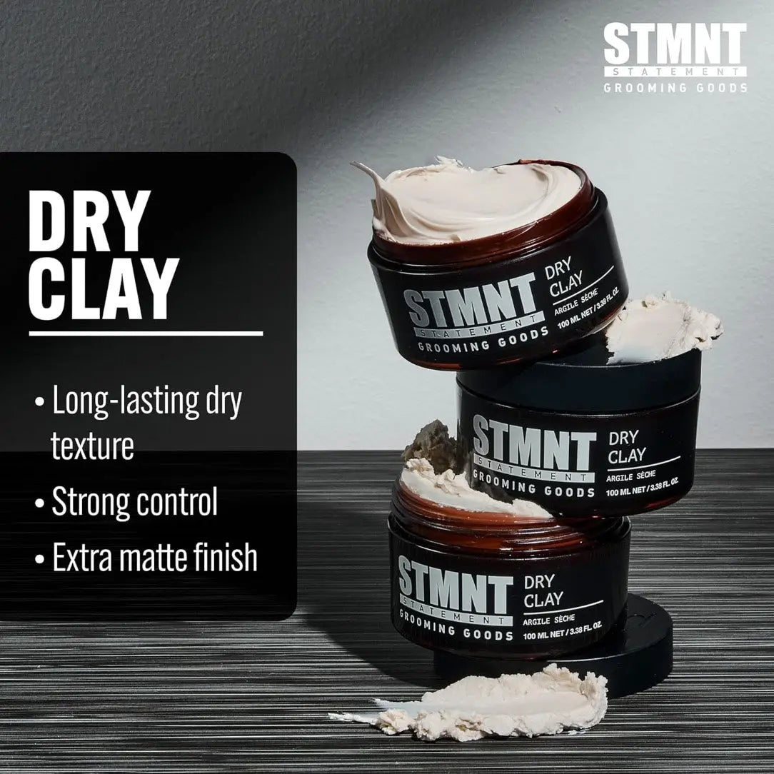 STMNT Grooming Goods Dry Clay – Extra Matte & Super Strong Control STMNT