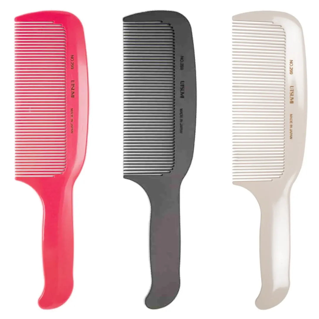 Utsumi Barber Flat Top Comb 299 – Pro Clipper Comb White