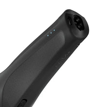 Hi-Viz Nightshade Black power bank with visible brand logo on a white background