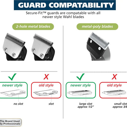Wahl Secure-Fit Long Hair Guard Set – Sizes 10 (1 ¼″) & 12 (1 ½″) - BUYBARBER.COM