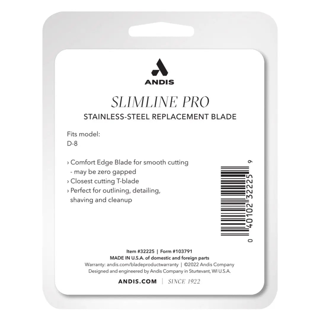 Andis 32225 Slimline Pro Li D8 Trimmer Stainless Steel T-Blade Replacement - BUYBARBER.COM