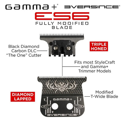 3Versince ES6 Trimmer Blade Set – DLC Wide Blade with “The One” Cutter Gamma+