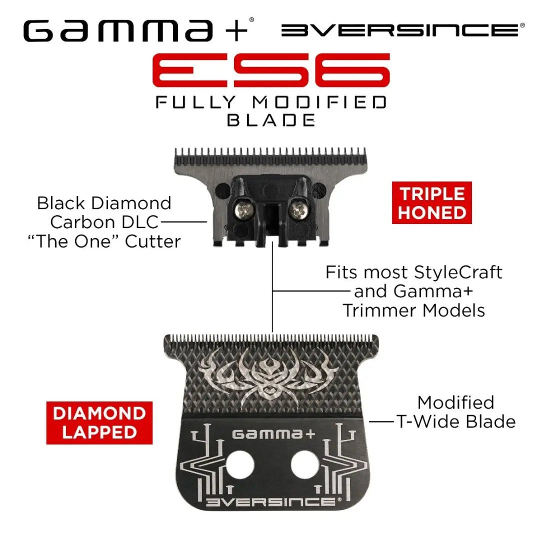 3Versince ES6 Trimmer Blade Set – DLC Wide Blade with “The One” Cutter Gamma+