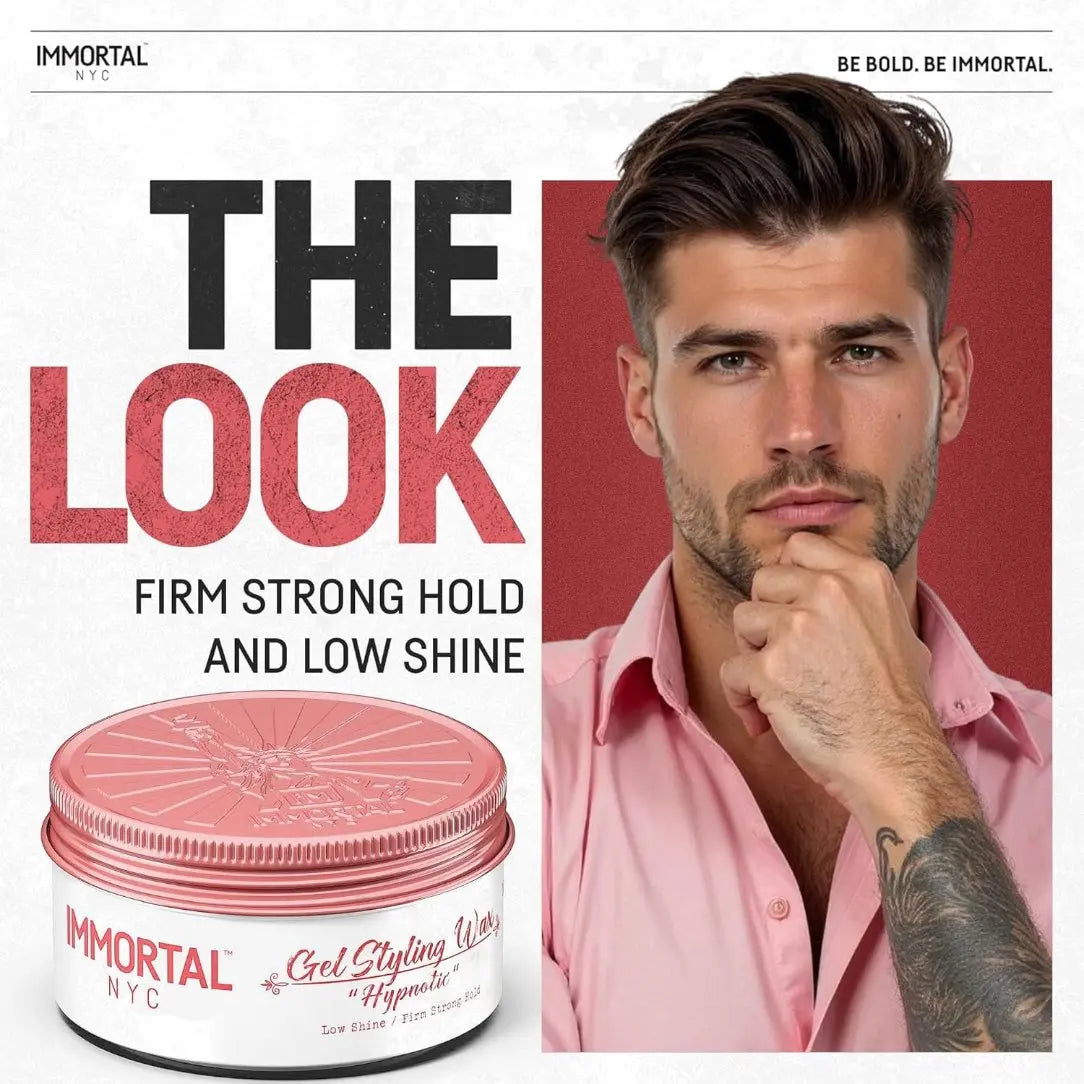 IMMORTAL NYC Hypnotic Gel Styling Wax – Strong Hold, Semi-Matte, 150 ml IMMORTAL NYC
