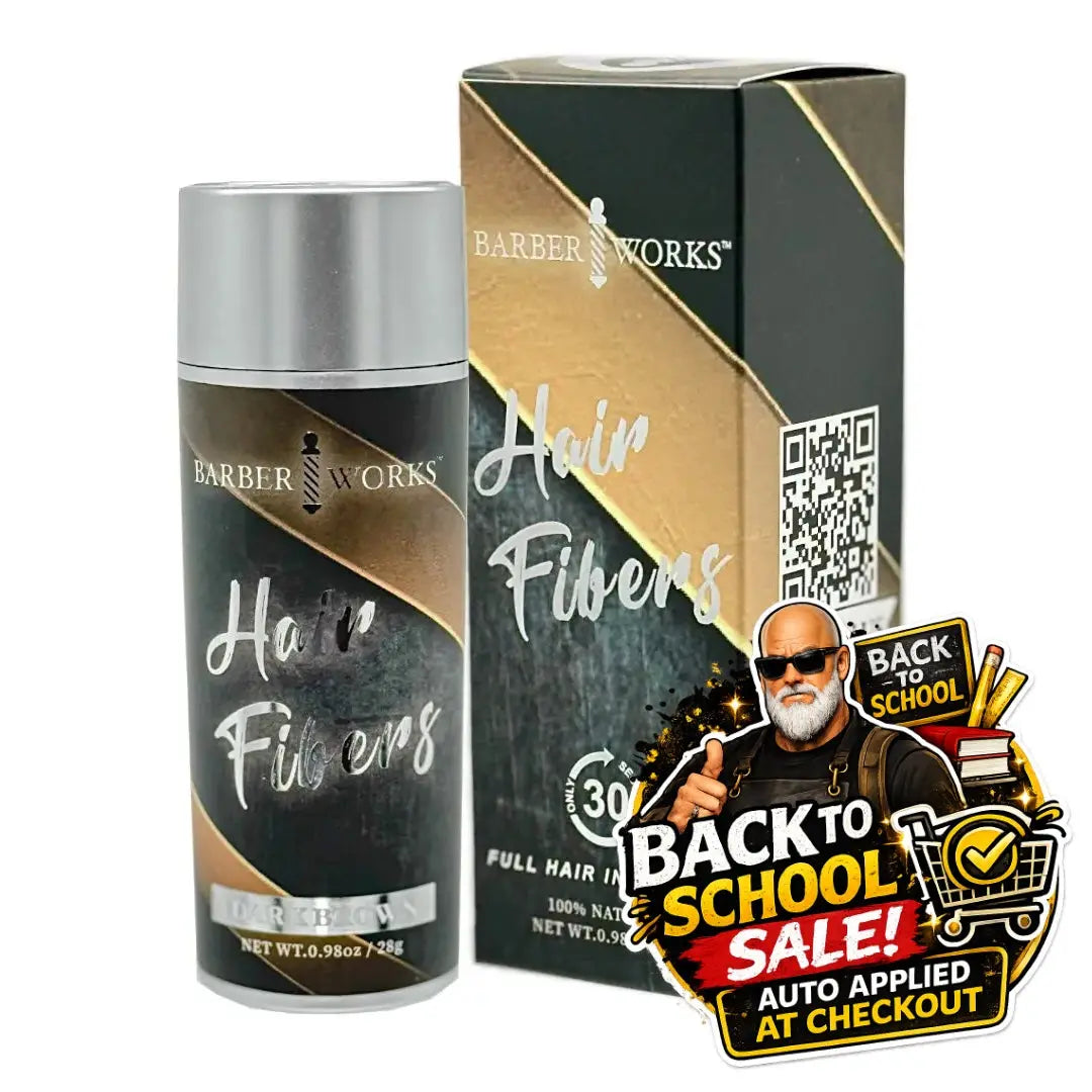 Barber Works Hair Fibers Dark Brown (28g) | Instant Thicker Look for Men & Women Barber Works