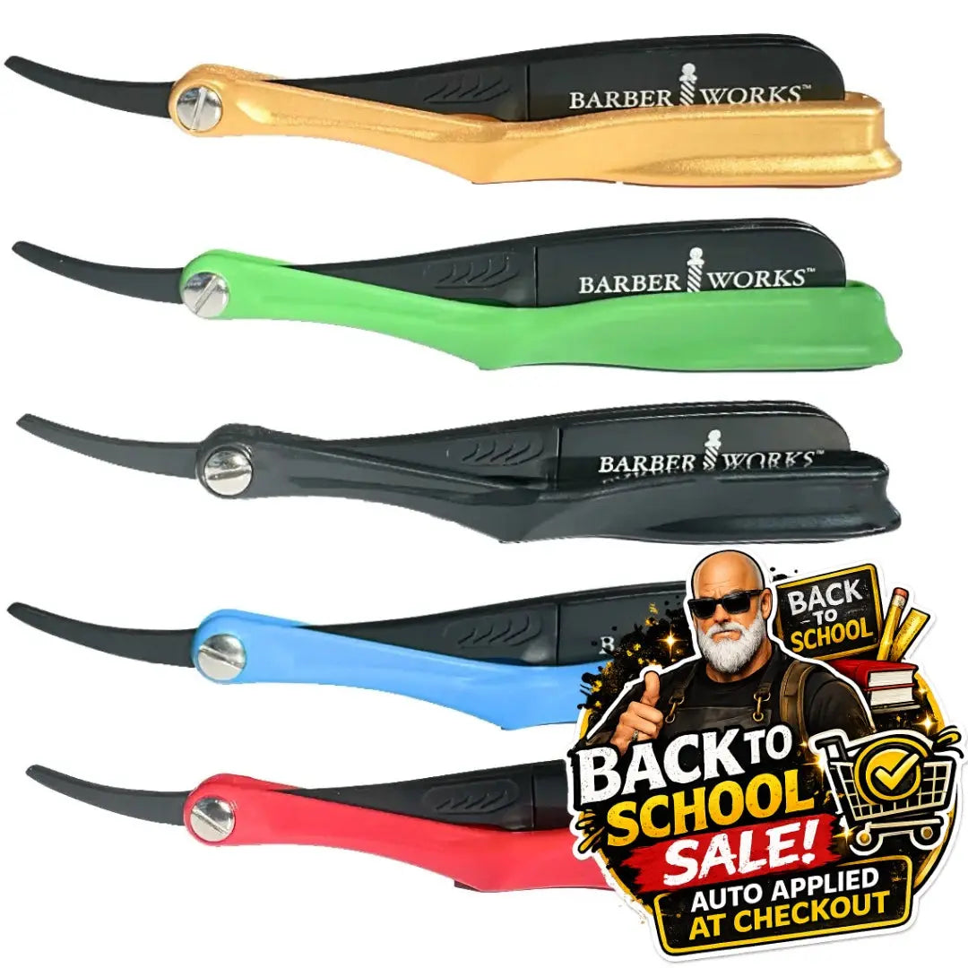 Barber Works Professional Razor Holder – Ultra 3mm Exposed | Superior Grip & Safety Hinge Design Barber Works