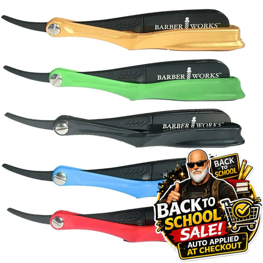 Barber Works Professional Razor Holder – Ultra 3mm Exposed | Superior Grip & Safety Hinge Design Barber Works