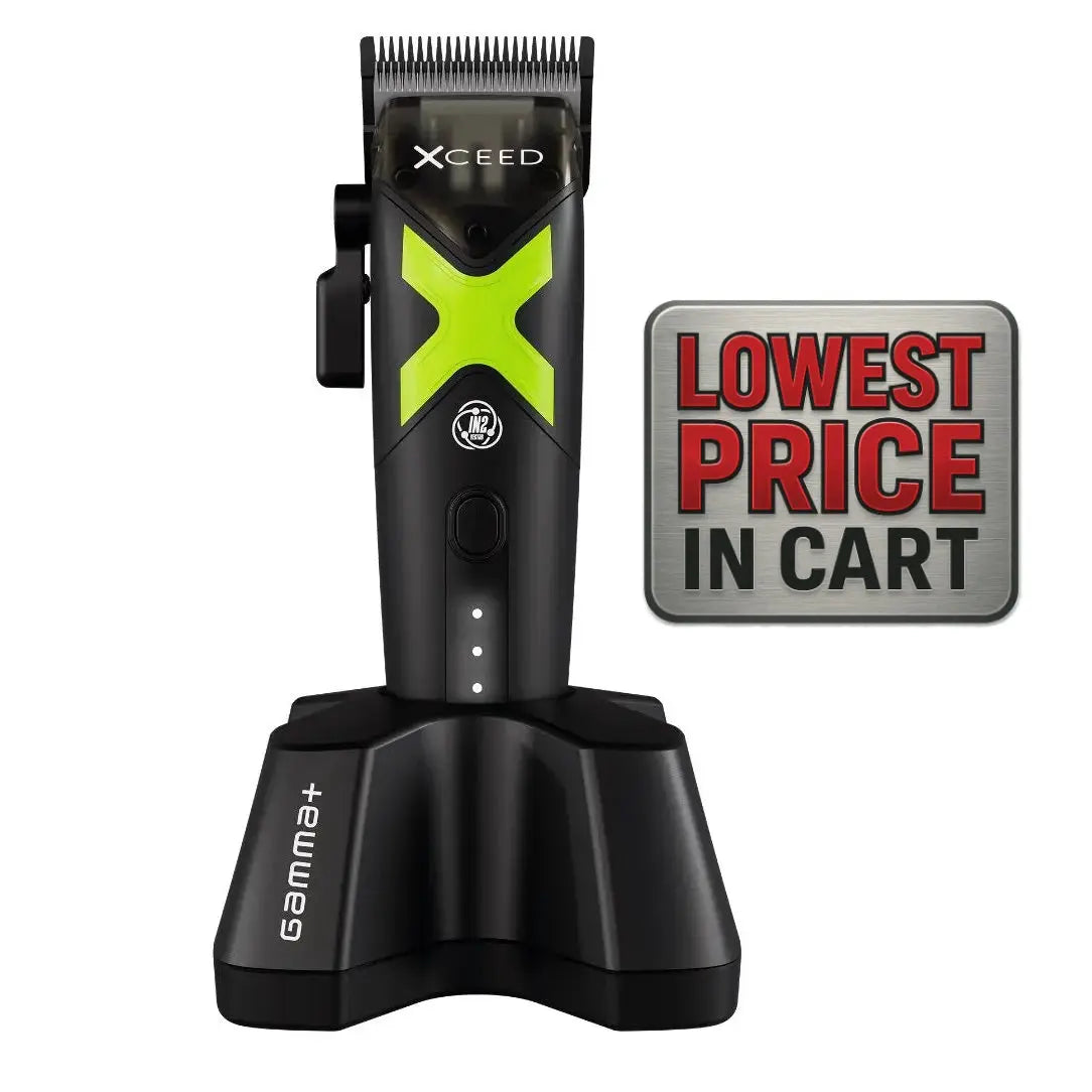 Hair trimmer with Xceed branding on a white background