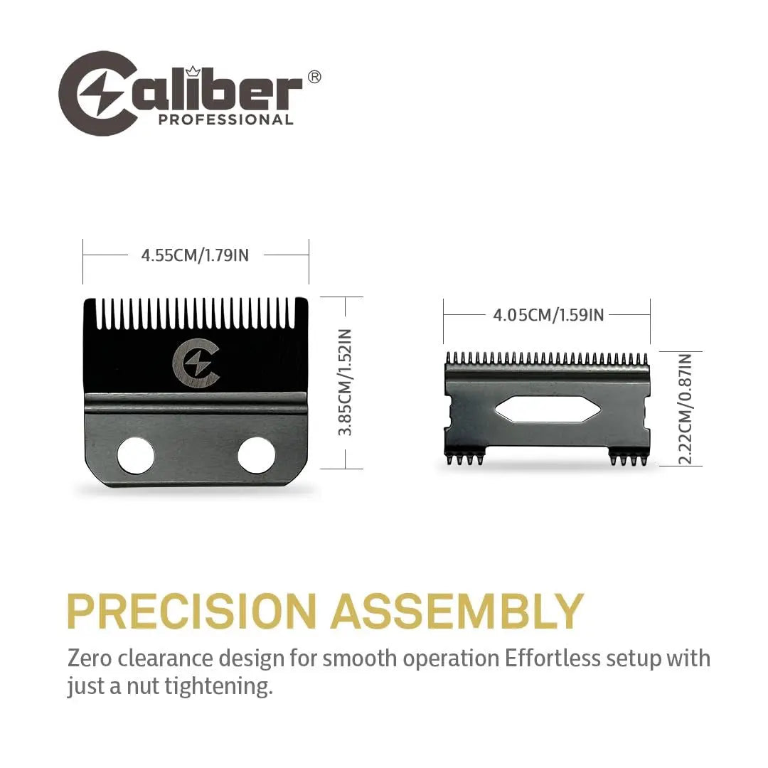 Caliber DLC Fade Blades | Japanese 440C Steel for .50 Cal Clippers - BUYBARBER.COM