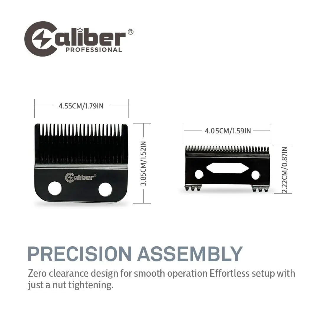 Caliber DLC Blender Clipper Blade | Japanese 440C, Diamond-Carbon Coat - BUYBARBER.COM