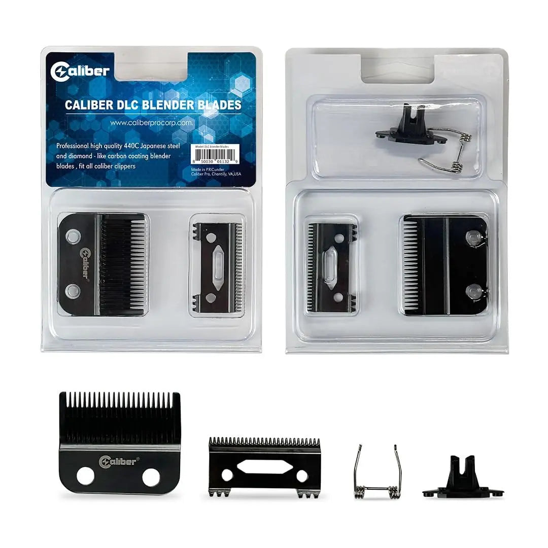 Caliber DLC Blender Clipper Blade | Japanese 440C, Diamond-Carbon Coat - BUYBARBER.COM
