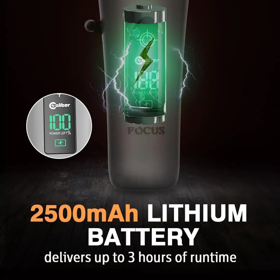 Caliber Focus Hair Clipper | Brushless 7 500 RPM, LCD, 8 Guards - BUYBARBER.COM