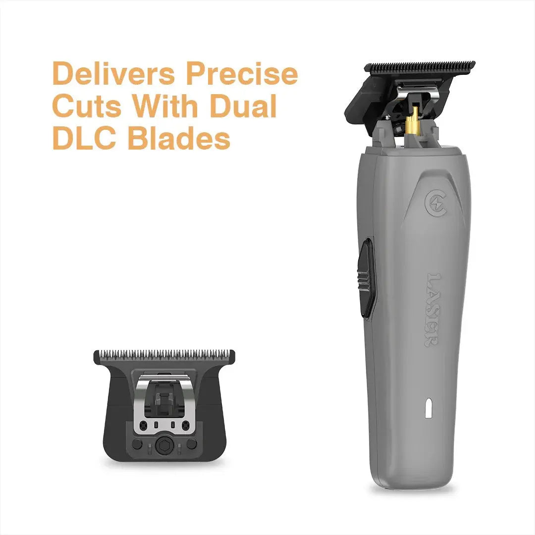 Caliber Laser Trimmer | 7 500 RPM Brushless, DLC Blades, 3-Hr Battery - BUYBARBER.COM