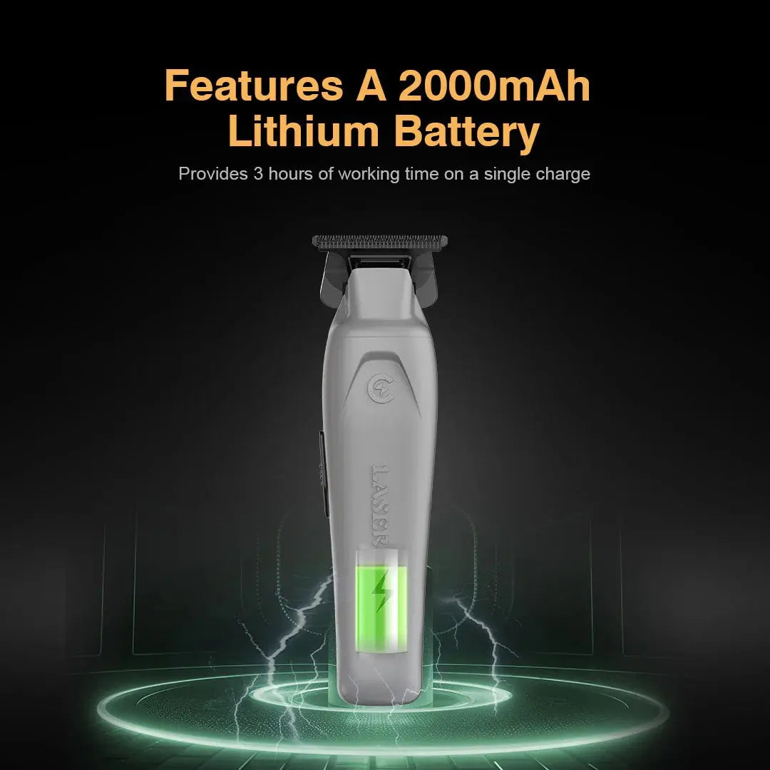 Caliber Laser Trimmer | 7 500 RPM Brushless, DLC Blades, 3-Hr Battery - BUYBARBER.COM