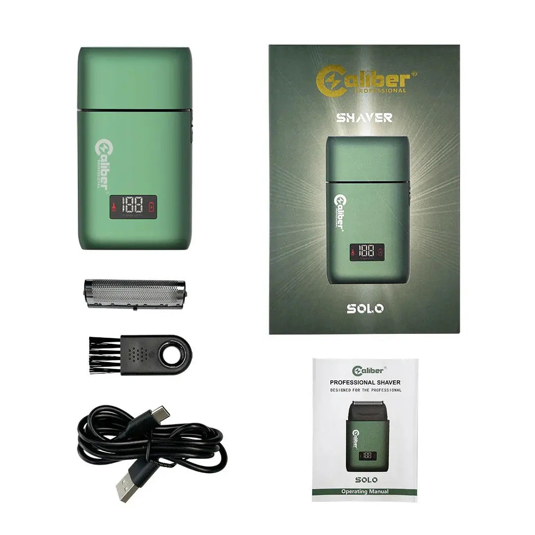 Caliber Solo Professional Electric Shaver | Metal Shell, LCD, IPX4 - BUYBARBER.COM