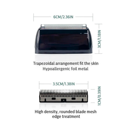 Caliber Solo Replacement Foil and Cutter | Ultra-Thin Nickel, Magnetic - BUYBARBER.COM