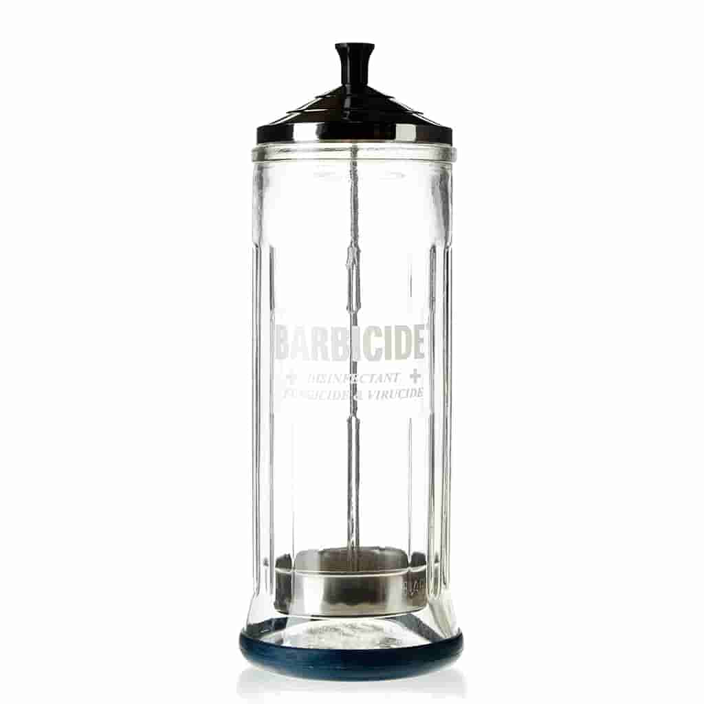 Barbicide tall Disinfectant Jar 37 fl/oz - BUYBARBER.COM