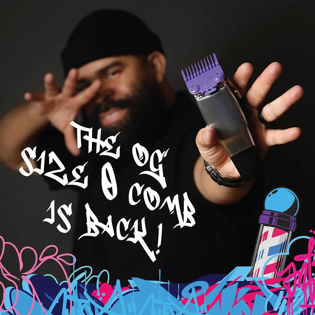 Andis 560997 OG Master Dual Magnet Clipper Guard Set - 5-Pack, Purple - BUYBARBER.COM