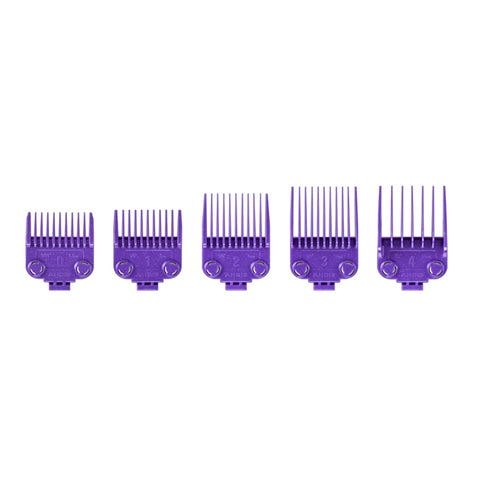 Andis 560997 OG Master Dual Magnet Clipper Guard Set - 5-Pack, Purple