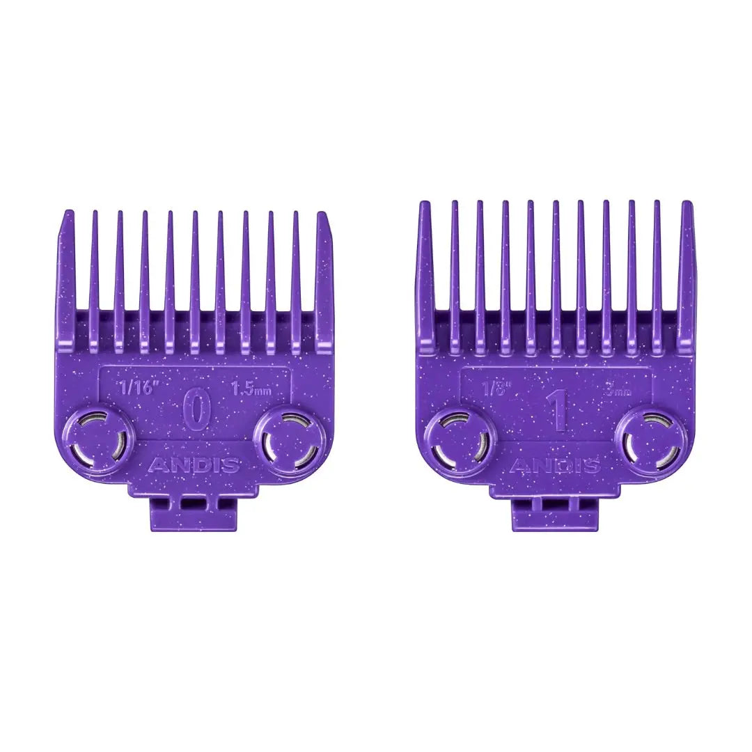 Andis 561002 OG Master Dual Magnet Clipper Guard Set, 2-Pack - Purple - BUYBARBER.COM