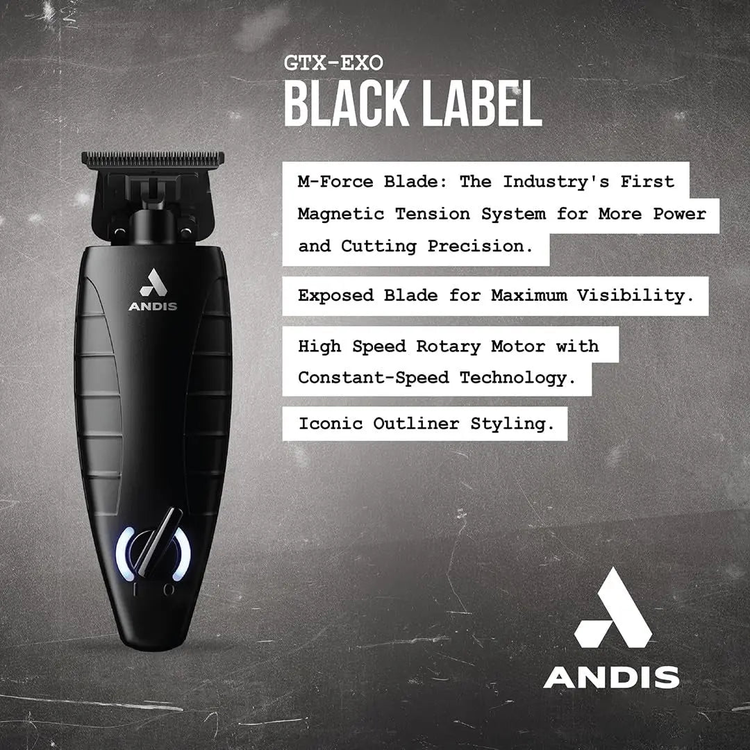 Andis GTX-EXO Black Label Special Edition Trimmer | Professional Cordless Trimmer - BUYBARBER.COM