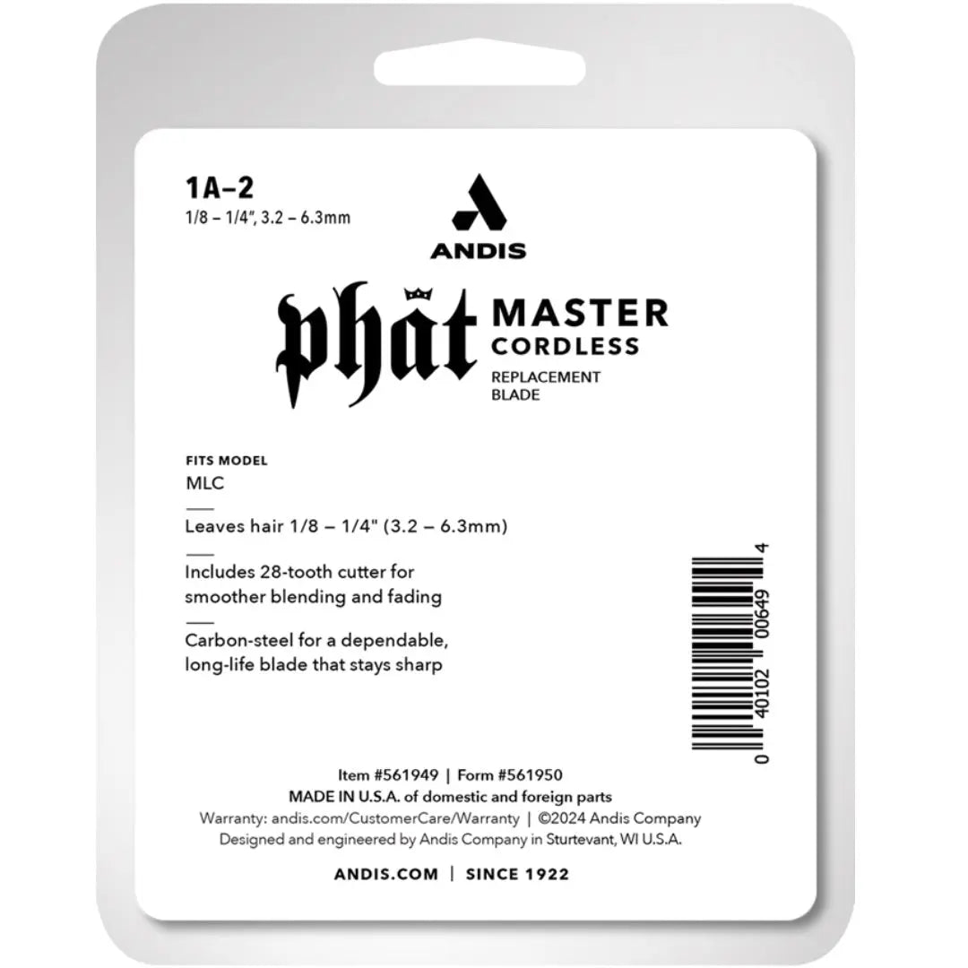 Andis Phat Master MLC Blade - Achieve Finer Blends and Fades | 561949 - BUYBARBER.COM