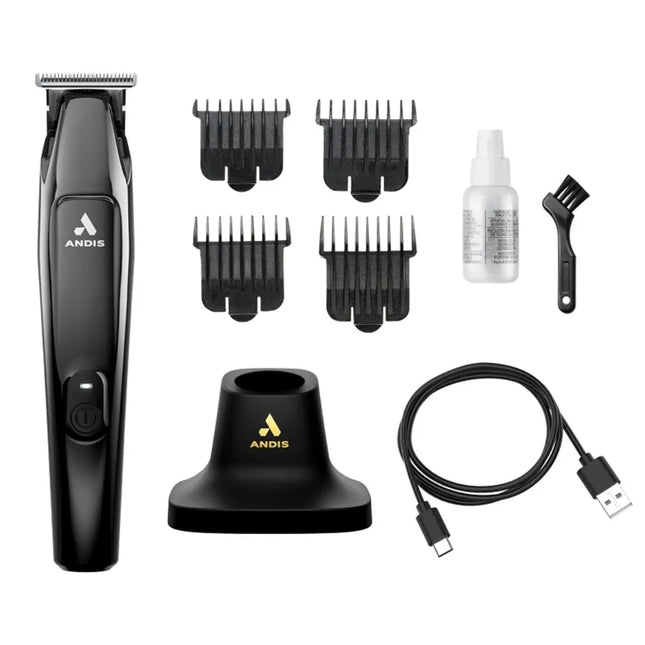 Andis Slimline Pro II Trimmer – Black Chrome, USB-C, 7,000 SPM Andis