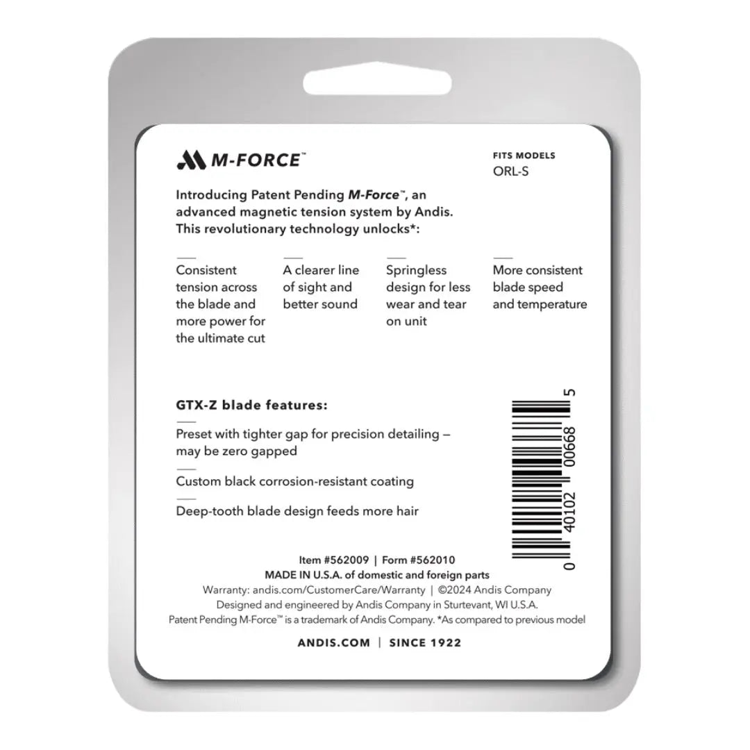 Andis 562009 GTX-Z M-Force Blade – Consistent Power & Performance - BUYBARBER.COM