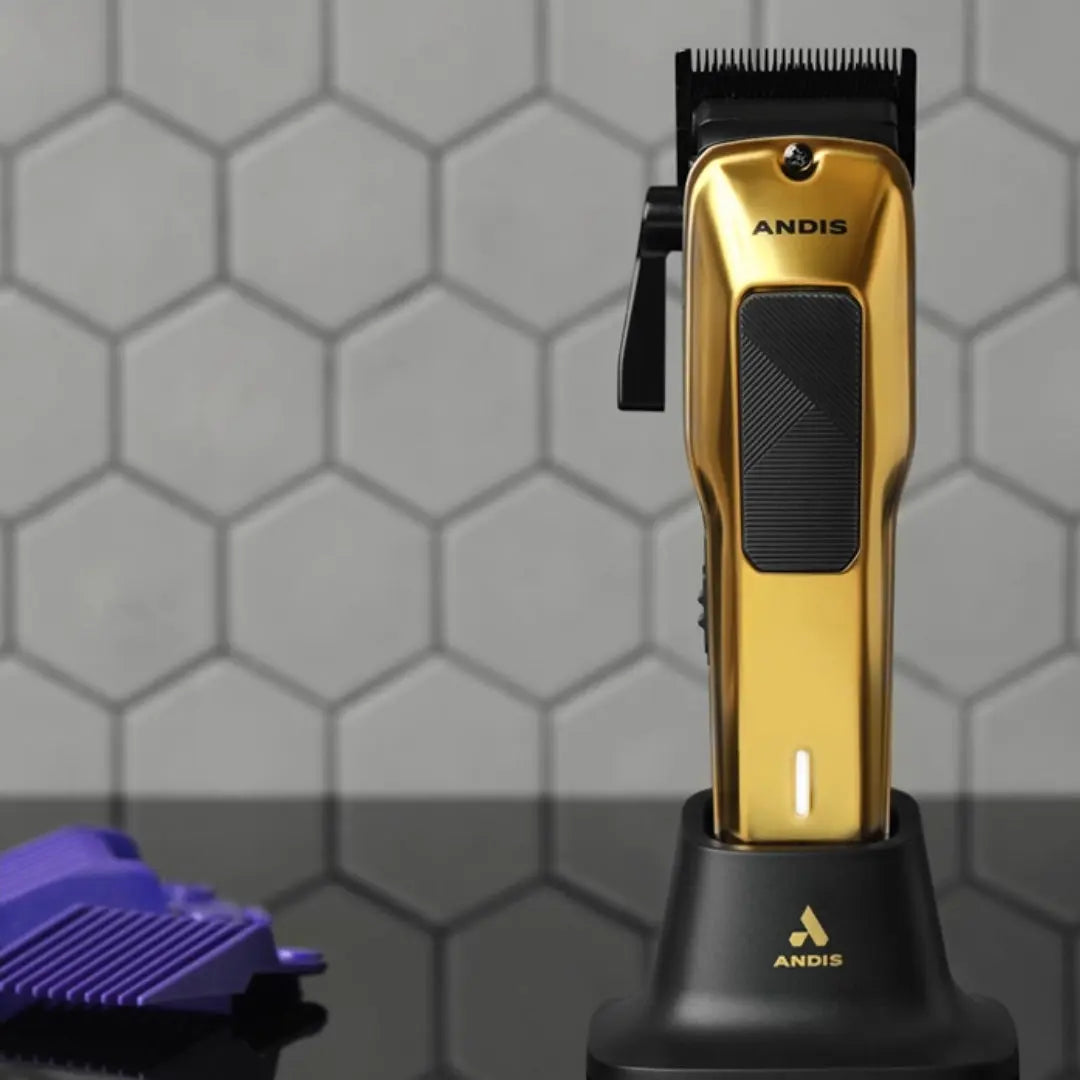 Andis 562060 Phenom Professional Cord/Cordless Hair Clipper, Gold - BUYBARBER.COM