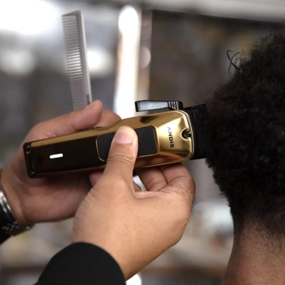Andis 562060 Phenom Professional Cord/Cordless Hair Clipper, Gold - BUYBARBER.COM