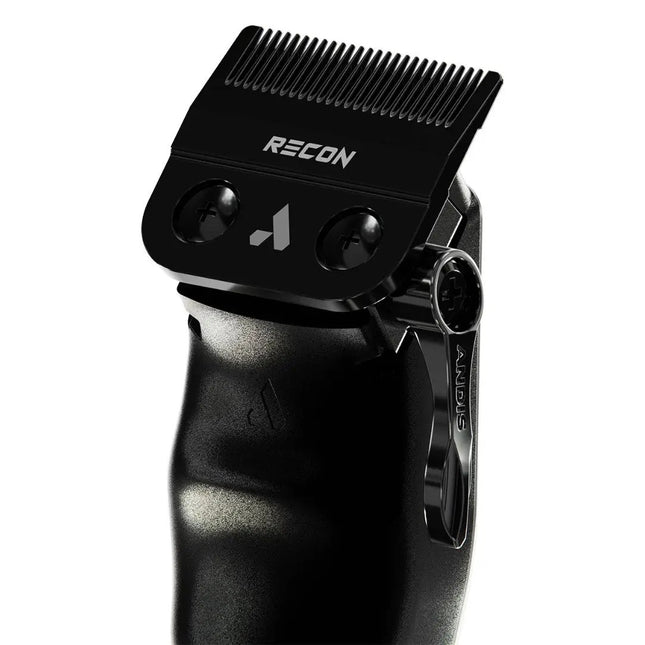 Black hair trimmer with 'RECON' branding on a white background