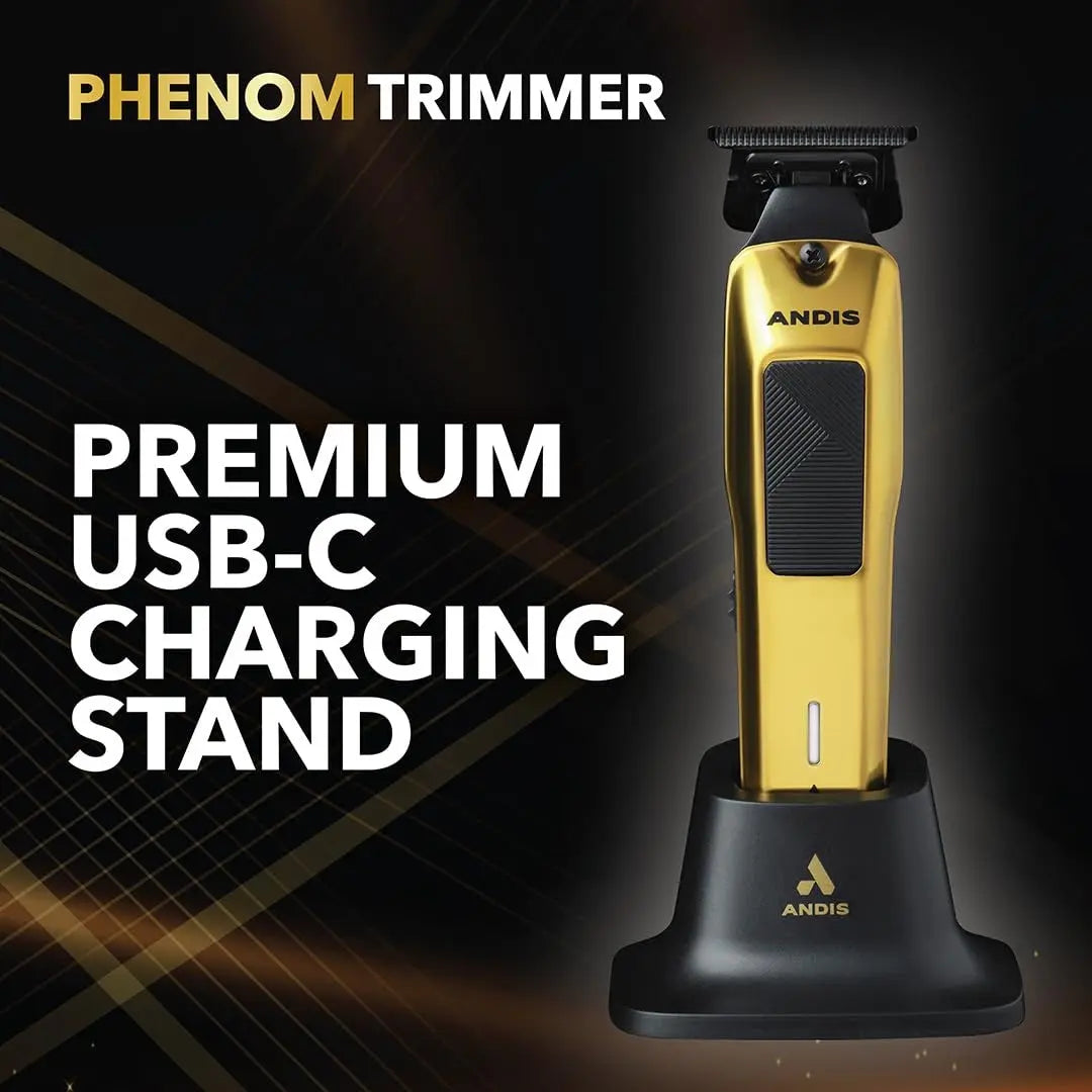 Andis 562310 Phenom Professional Cord/Cordless Trimmer, Gold - BUYBARBER.COM