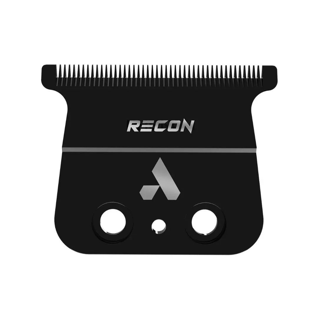 Black trimmer head with 'RECON' branding on a white background