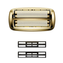 ANDIS ProFoil Plus II Replacement Foil Gold electric shaver head with two black grid filters on a white background