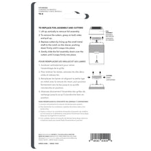 Instructions for replacing foil assembly and cutters on a shaver model TS-3, with text in multiple languages.