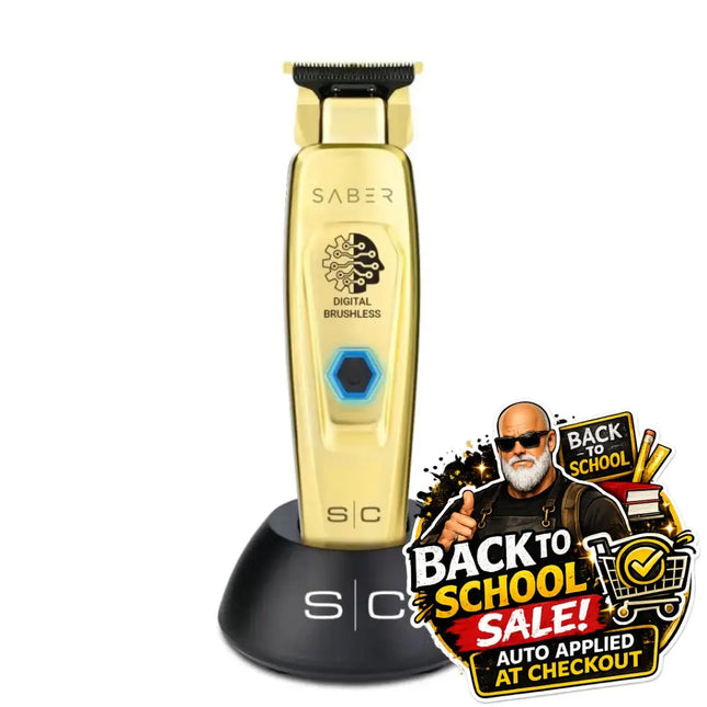 Saber Professional Cordless Hair Trimmer - Full Metal Body Digital Brushless Motor Stylecraft
