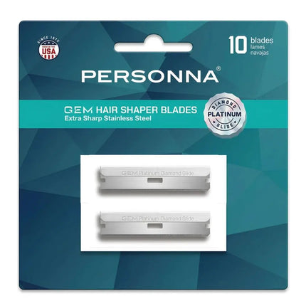 Personna GEM Hair Shaper Blades Platinum Diamond Glide – 10 Pack Personna