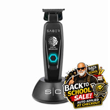Saber Professional Cordless Hair Trimmer Full Metal Body Digital Brushless Motor - Black Stylecraft