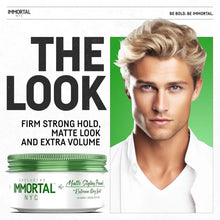 Immortal NYC Matte Styling Pomade – Strong Hold, Matte Finish, Extra Volume IMMORTAL NYC