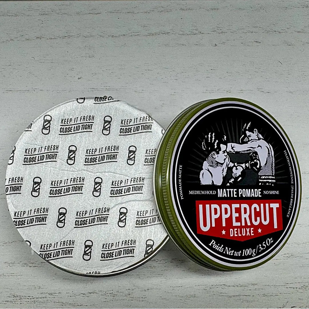 Uppercut Matte Pomade | Medium Hold, Natural Matte Finish, 3.5oz - BUYBARBER.COM