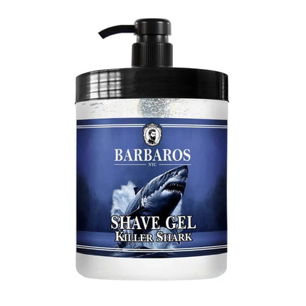 Barbaros Killer Shark Shave Gel 1000ml – Clear Shaving Gel Barbaros