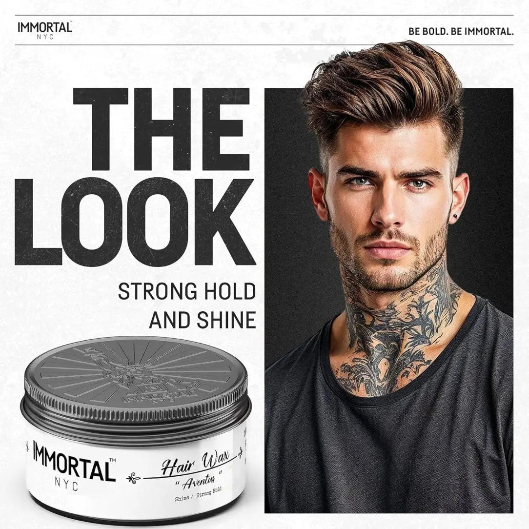 IMMORTAL NYC AVENTUS HAIR WAX – Strong Hold & Radiant Shine IMMORTAL NYC