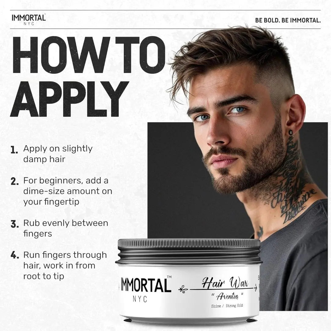 IMMORTAL NYC AVENTUS HAIR WAX – Strong Hold & Radiant Shine IMMORTAL NYC