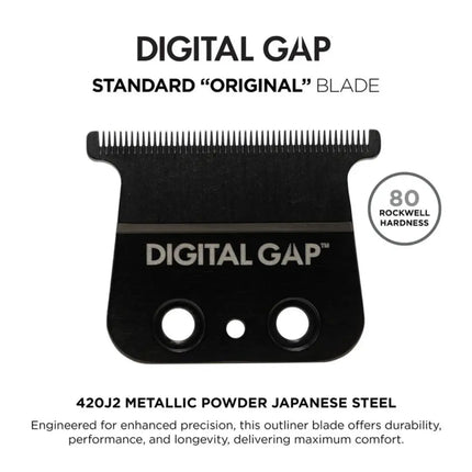 Digital Gap standard 'original' blade with metallic powder Japanese steel on a white background
