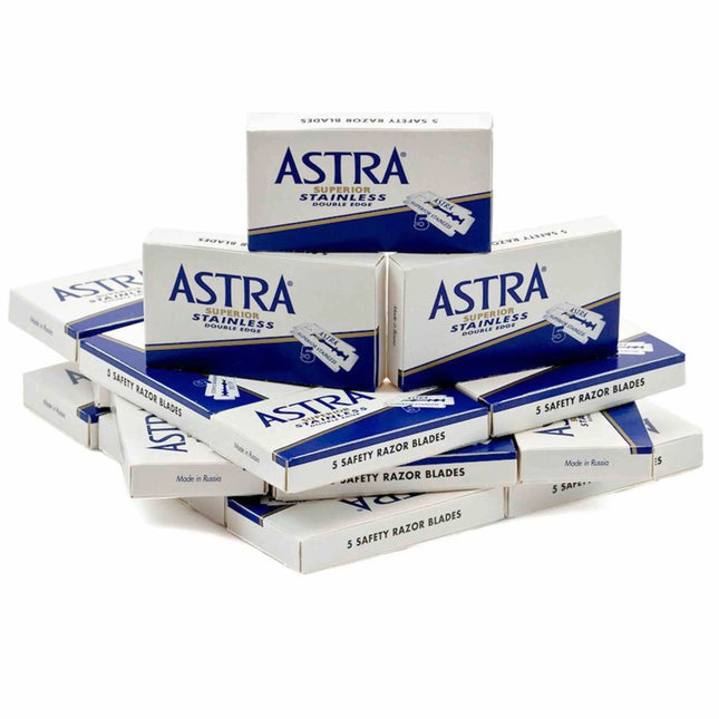 Astra Stainless Double Edge Razor Blades (100 Blades) Astra Premium