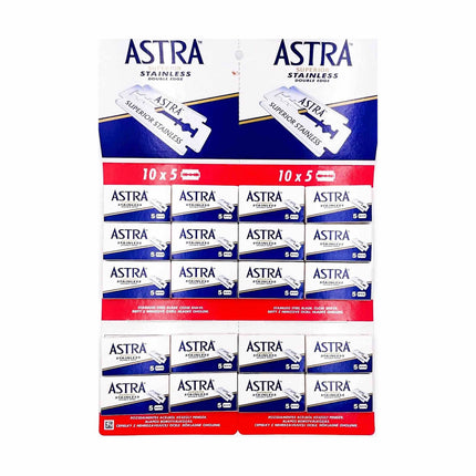 Astra Stainless Double Edge Razor Blades (100 Blades) Astra Premium