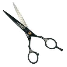 Professional Japanese Black Hair Cutting Shears | Tribal Series | 6 Inch | 440C BUYBARBER.COM
