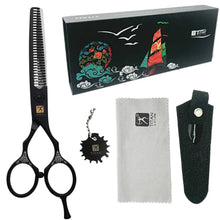 Professional Japanese Black Hair Thinning Shears | Hand Made | 6 Inch BUYBARBER.COM