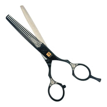 Professional Japanese Black Hair Thinning Shears | Hand Made | 6 Inch BUYBARBER.COM